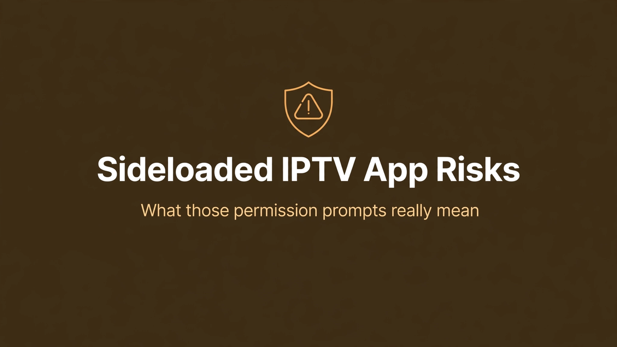 The Risks of Sideloaded IPTV Apps